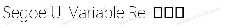 Segoe UI Variable Re字体转换